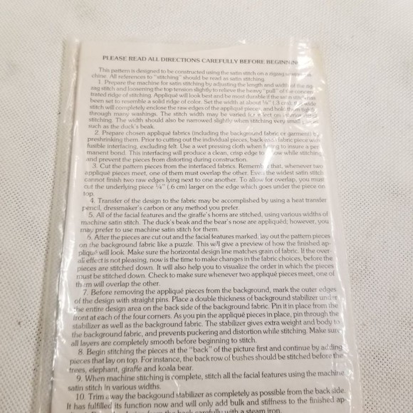 1970's Yours Truly Jungle Fantasy applique Pattern #3099 PAT047 - Picture 4 of 5